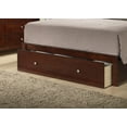 thumbnail image 4 of Bedroom Furniture 1pc Eastern King Size Bed Shelves HB Under Bed Storage Drawers Cherry Veneer Modern, 4 of 5