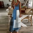 thumbnail image 4 of Modern Art Blue Grey Geometric Sleeveless Dress Dresses Women Summer Women's Summer Clothing, 4 of 9