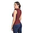 thumbnail image 3 of Blusa sin mangas con cuello alto /Juvenil, 0238 (Vino) vino CH, 3 of 4