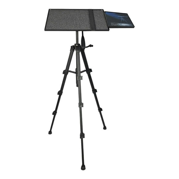 Milaget Projector Tripod Stand, Purpose Computer Desk Stand for Tablet Camping Office Tray Rotatable
