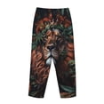 thumbnail image 3 of Lsque Lion Forest Crown Print Women's Pajama Pants, Lounge Pant - Comfortable Home Wear,Elastic Waistband, Stylish Design-X-Large, 3 of 9