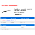 thumbnail image 2 of Trunk Strut - Compatible with 1996 - 1999 BMW Z3 Roadster 1997 1998, 2 of 2