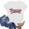 thumbnail image 4 of WEAIXIMIUNG T-Shirt d'Été pour Femmes Saint-Valentin Motif Mignon T-Shirt Ample Col Rond Manches Courtes Hauts Décontractés, 4 of 4
