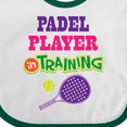 thumbnail image 4 of Inktastic Future Padel Player in Training Girls Baby Bib, 4 of 4