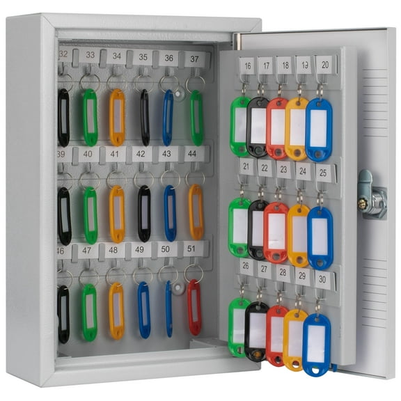 Winbest Steel Key Safe Wall Mount Cabinet Storage Key Lock Safe Box (51 Key Safe Wall Mount Cabinet)