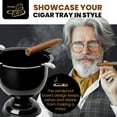 thumbnail image 5 of Stinky Cigar Tall Cigar Ashtray with 4 Stirrups for Indoor & Outdoor Use | Windproof Design with 4.25 inch Deep Bowl for Cigars, Perfect Cigar Accessory for Cigar Aficionados & Home Decor - Jet Black, 5 of 14