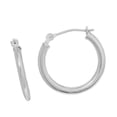 thumbnail image 4 of JewelStop 14K Real White Gold Tubular Hoop 16mm Round Earrings, 4 of 5