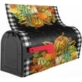 thumbnail image 4 of Fall Pumpkin Buffalo Plaid Mailbox Cover Magnetic Thanksgiving Autumn Harvest Mailbox Cover Standard Size 21 x 18 Inch Farmhouse Rustic Welcome Post Box Cover Wraps Garden Yard Home Decor for Outdoor, 4 of 6