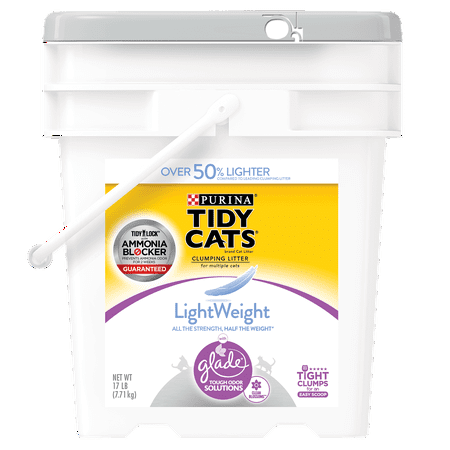 Purina Rabbit Litter - Purina Tidy Cats Light Weight, Dust Free, Clumping Cat Litter, LightWeight Glade Clean Blossoms Multi Cat Litter - 17 lb. Pail
