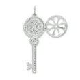 thumbnail image 3 of FJC Finejewelers Sterling Silver Cubic Zirconia Key Locket Necklace, 3 of 3