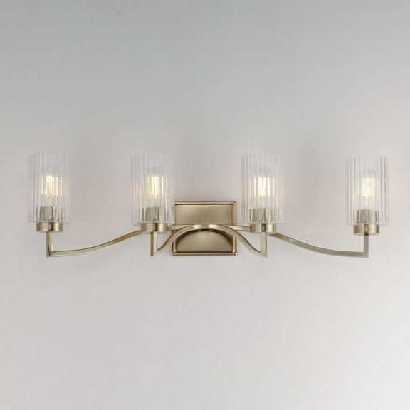 21374CRSCH-Maxim Lighting-Rigata - 4 Light Bath Vanity-9 Inches Tall and 32.25 Inches Wide-Satin Champagne Finish