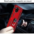 thumbnail image 6 of Samsung A42 5G Case,Galaxy A42 5G Case, Military Grade 360 Degree Rotating Metal Ring Holder Kickstand Protective Phone Cover Case for Samsung Galaxy A42 5G, Red, 6 of 13