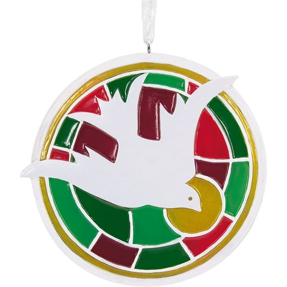 Hallmark Vida Dove Stained Glass Christmas Ornament