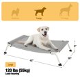 Veehoo Curved Cooling Elevated Dog Bed, White Frame Chewproof Raised
