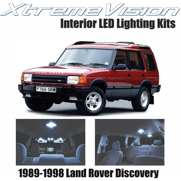 Xtremevision Interior LED for Land Rover Discovery 1989-1998 14 Pieces Cool White Interior LED Kit Installation Tool
