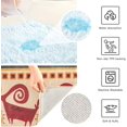 thumbnail image 6 of SKYSONIC Toilet Bathroom Rugs Sets 2 Piece, Persian Tribal Texture Soft Absorbent Fluffy Toilet Mat Set Non-Slip Rubber Backing Bath Mats for Bathroom,23.6"x15.7"+17.3"x13.4", 6 of 7