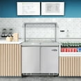 thumbnail image 6 of 36 in. Commercial Refrigerated Prep Station with Sneeze Guard and Buffet Slide, 6 Pans with Covers and Two Adjustable Shelves in Stainless-Steel, ETL Listed (KM-RBT-36CSFG), 6 of 9