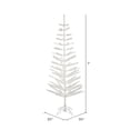 thumbnail image 2 of Vickerman Artificial Christmas Tree 7' x 30" Silver Feather Tree 90 Tips, 2 of 3