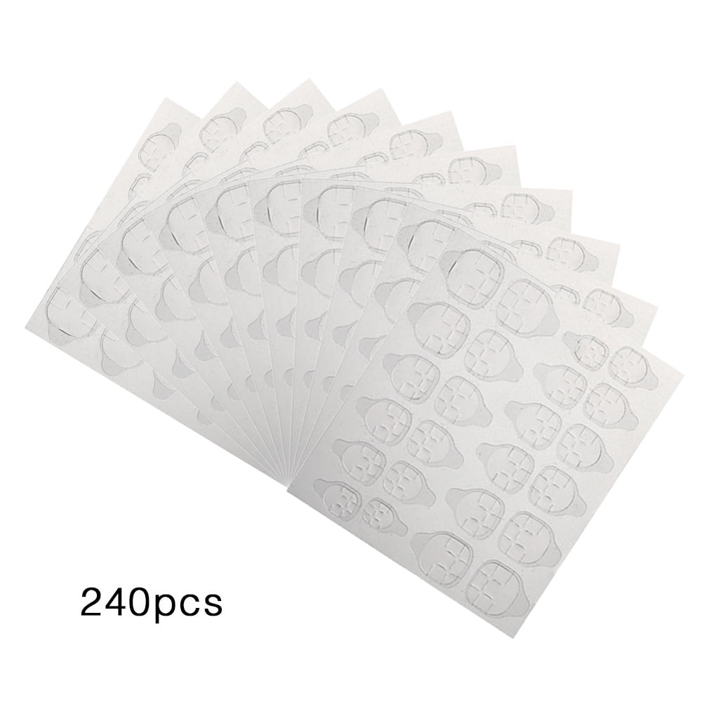 240pcs Nail Adhesive Glue Tapes Nail Tabs Clear DIY Manicure Decoration