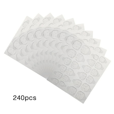 240pcs Nail Adhesive Glue Tapes Nail Tabs Clear DIY Manicure Decoration for Fake Nails