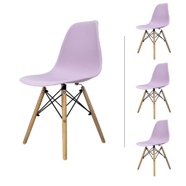 Set de 4 Sillas de Comedor Eames Lila Mundo In Hogar