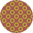 thumbnail image 1 of Ahgly Company Indoor Round Patterned Crimson Red Area Rugs, 8' Round, 1 of 6