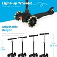 thumbnail image 2 of WYDK Kids Mini Kick Scooter Toy w/ Light-Up Wheels, Height Adjustable T-Bar, Foot Break - Black, 2 of 12