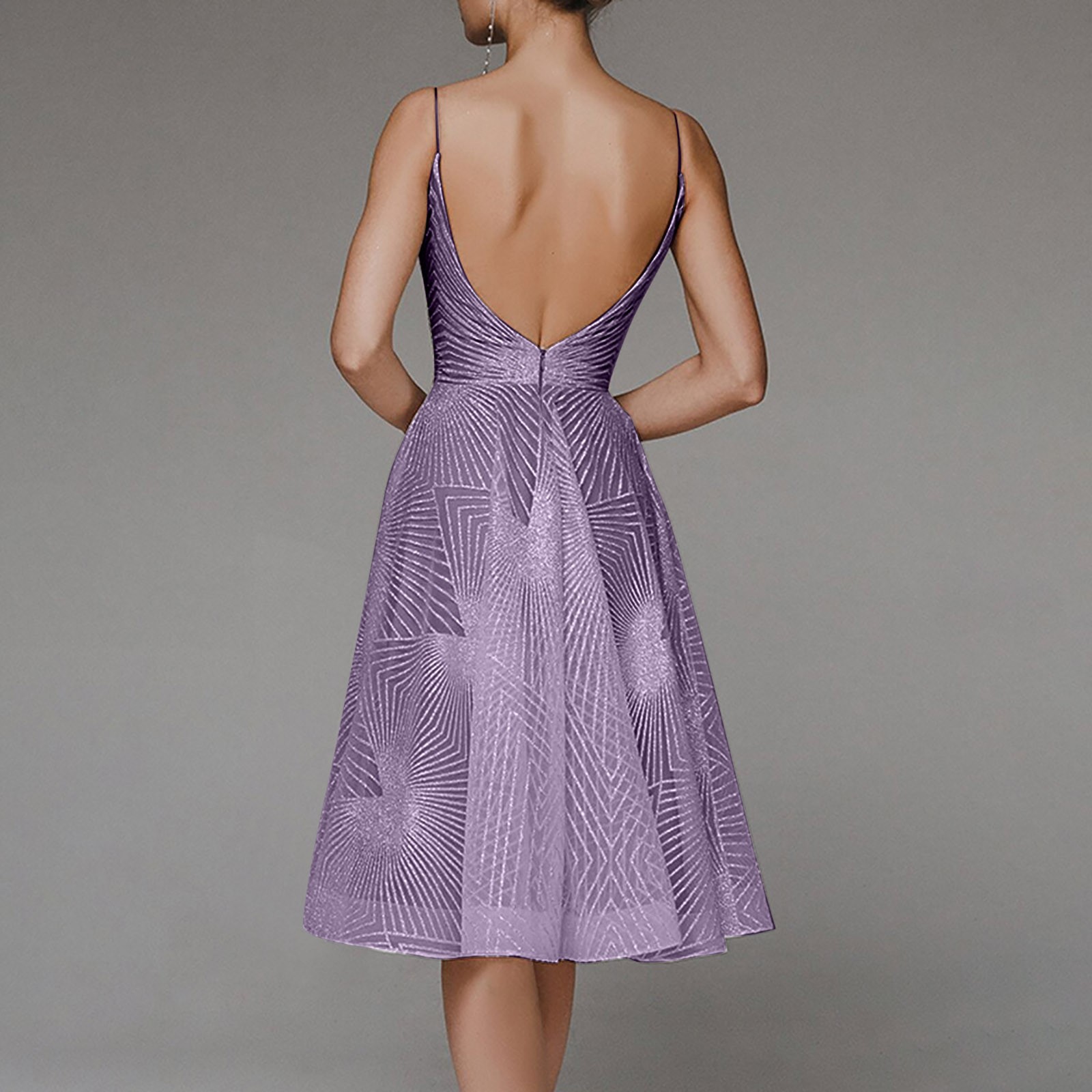 Purple Dresses for Women 2024 Women's A Line Lace Appliques Long ...