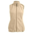 thumbnail image 3 of DuoJiaJ Women Fashion Winter Vest Full Zipper Stand Up Collar Thickened And Velvet Outdoor Sleeveless Jacket Sleeveless Vest Womens Down Coat Beige L, 3 of 4