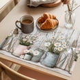thumbnail image 3 of Spring Iol Painting Flower Placemats Set of 2, Vintage Daisies White Pink Floral Non-Slip Place Mats Washable Table Mats for Kitchen Dining Table Decorations Indoor/Outdoor, 3 of 9