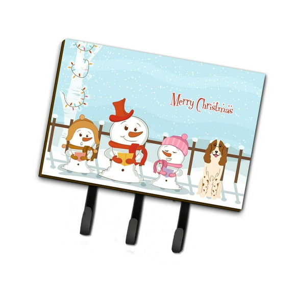 Merry Christmas Carolers Russian Spaniel Leash or Key Holder