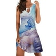 thumbnail image 2 of asddcavvf Robes pour Femmes Robe Imprimée Col Rond Mode Décontractée Sans Manches, 2 of 4
