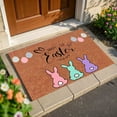 thumbnail image 4 of Happy Easter Bunny Door Mat Non-Slip Welcome Doormat for Spring Easter Indoor Outdoor Decor, 4 of 5