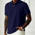 thumbnail image 3 of Rvwovn Men's Jacquard Button Up Shirt – Short Sleeve Knit Business Casual Collared Top, 3 of 7