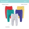 thumbnail image 3 of The Peanutshell Baby Boy or Girl Pants, 5-Pack, Elephant Brights, 3 of 7
