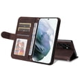 thumbnail image 3 of Allytech Slim Wallet Case for Samsung Galaxy A25 5G with Card Slots, Luxury PU Leather Magnetic Clasp Flip Wrist Shoulder Strap Kickstand Shockproof Protective Shell for Women Men - Coffee, 3 of 10