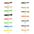 thumbnail image 2 of Soidarity Paquete de 10 señuelos de pesca falsos elásticos de agua salada cebo de agua dulce reutilizable Swimbaits PVC al aire libre Wobblers Type3 NO3, 2 of 6
