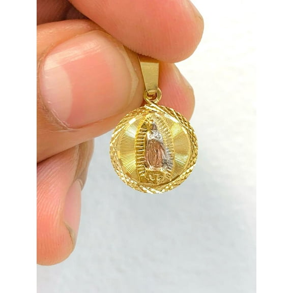 Virgen de Guadalupe Pendant 18x15mm / 14K Gold Filled Guadalupe Pendant Tri-Color / Guadalupe Jewelry for Women's / Dije de la Guadalupe en Oro Laminado