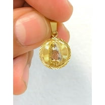 Virgen de Guadalupe Pendant 18x15mm / 14K Gold Filled Guadalupe Pendant Tri-Color / Guadalupe Jewelry for Women's / Dije de la Guadalupe en Oro Laminado