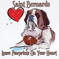 thumbnail image 2 of CafePress - St Bernards Leave Paw Prints On Your Heart Infant - Baby Light Bodysuit, Size Newborn - 24 Months, 2 of 4