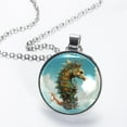 thumbnail image 2 of Hippocampus Women's Round Glass Pendant Necklace, 2 of 5