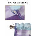 thumbnail image 7 of Purple Teal Ombre Tier Curtains 45 Inches Long, Abstract Modern Oil Painting Gradient Window Treatment Curtain Drapes, Window Half Privacy Curtains for Bedroom Bathroom, 42"x45", 2 Panels, 7 of 7