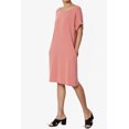 thumbnail image 3 of Robe T-Shirt Midi Longueur Genou à Manches Courtes Ajustée pour Femmes Grande Taille, 3 of 6