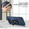 thumbnail image 4 of TJS A195 Back Cover Cell Phone Case with Kickstand for Cricket, Blue, 4 of 5