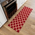 thumbnail image 2 of Ottomanson Non-Slip Hallway Runner Rug 20" x 59" Perfect for High Traffic Areas, Red Trellis, 2 of 13