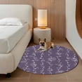 thumbnail image 2 of Vintage Lines Round Area Rug 7Ft Washable Circle Rugs for Dorm Laundry Room, White Lines Abstarct Minimalist Art Purple Non-Slip Carpet Floor Mats Indoor Outdoor Carpet Runner Aesthetic Home Decor, 2 of 8