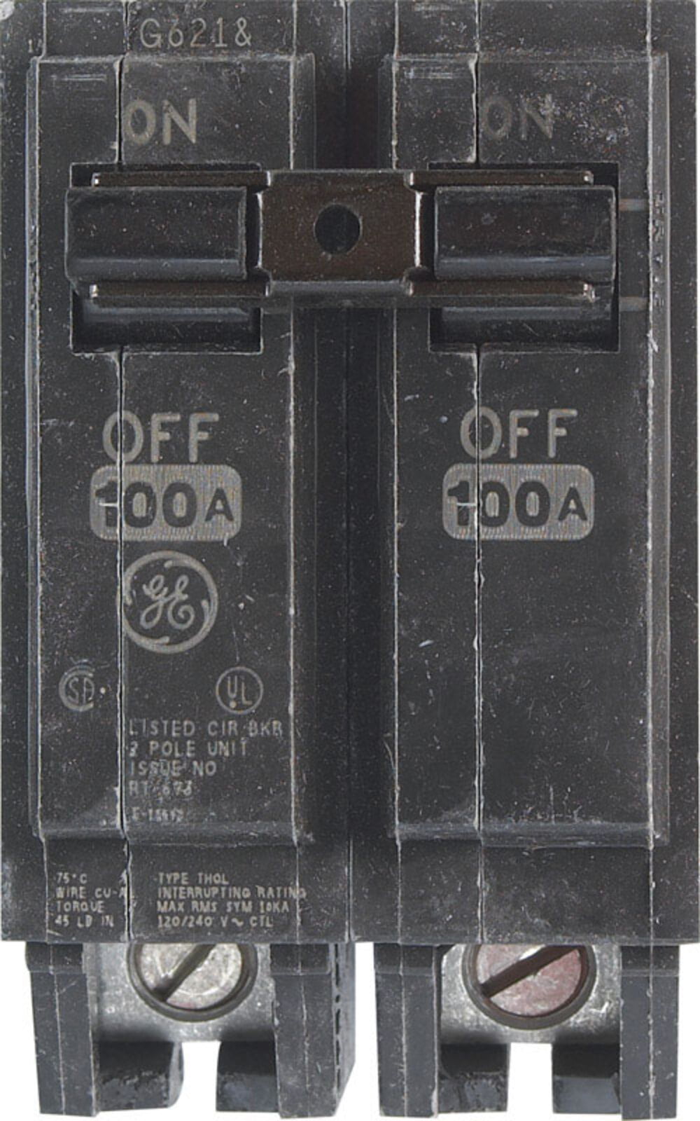 Details about   GE TQAL21100 100-Amp 2-Pole Older TQAL Circuit Breaker 100A 2P 120/240VAC 
