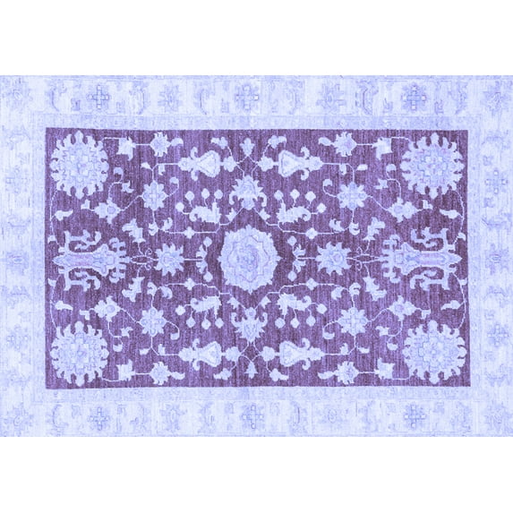 Ahgly Company Indoor Rectangle Oriental Blue Traditional Area Rugs, 6' x 9'