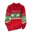 thumbnail image 4 of KeShDi Christmas Sweater Men Men's Warm Sweater Christmas Knitted Top Casual Men's Pullover Knitted Sweater Stand Up Collar Sweater Red M, 4 of 4