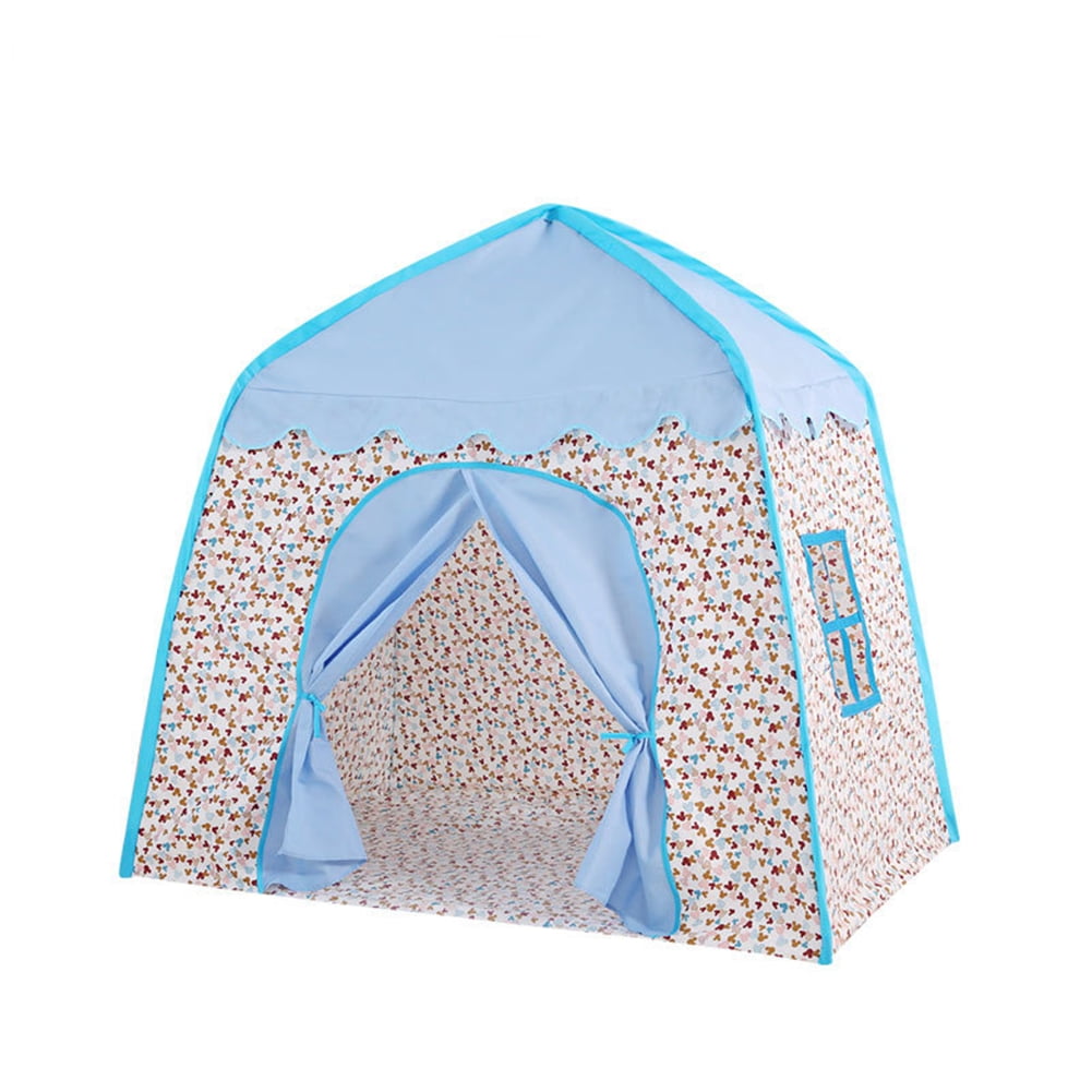 Kepooman Indoor Outdoor Princess Castle Cabin Fun House for Child Kid' s Portable Play Tent Play House for Boys and Girls, Blue Kepooman Indoor Outdoor Princess Castle Cabin Fun House for Child Kid' s Portable Play Tent Play House for Boys and Girls, Blue
